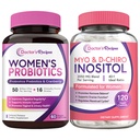 Recettes de médecin Femmes Probiotiques et Inositol Bundle - Gut, vaginal, urinaire et santé reproductive pour les femmes