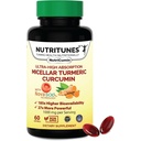 Supplément Curcumin Turmeric 1000mg pour support mixte-185x Biodisponible et haute absorption avec la technologie NovaSOL – 60 NutriCumin Softgels