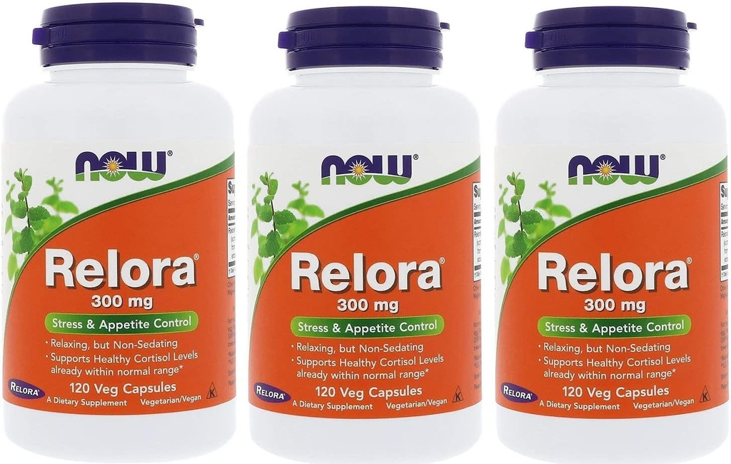 Maintenant aliments Relora 300 mg, Veg-capsules, 120-Count (paquet de 3)