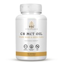 VTC VitaTradingCo. Capsules d'huile C8 MCT naturellement dérivés Caprylic C8 Supplément de Pilules d'huile de noix de coco.