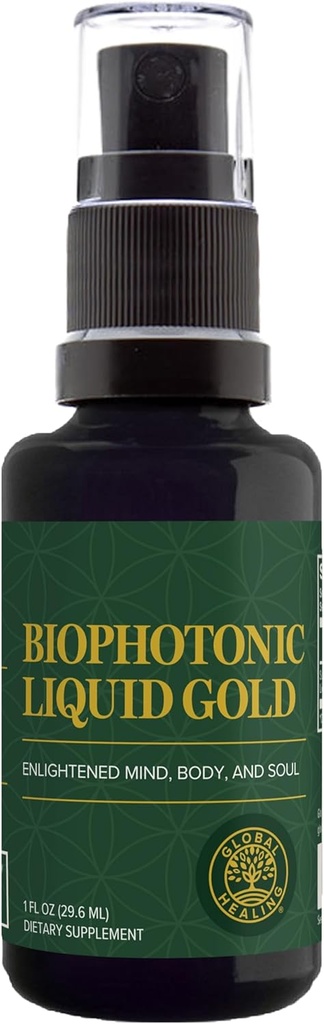 Global Healing Center - Vaporisateur de supplément d'or liquide biophotonique - 1 Fl Oz