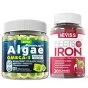 Omega végétalien 3 Gommies 1000mg + supplément de fer 12,5mg