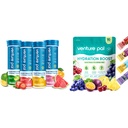Venture Pal sans sucre Electrolyte Powder Packets & Chewable Fast-Melt Electrolyte Comprimés, Sport Electrolyte pour courir Randonnée Cyclisme Sports Nutrition...