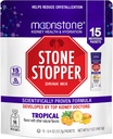 Moonstone Stone Stopper Drink Mix, Tropical, Rein Stone Prevention, Calcium Oxalate Protecteur, développé par les urologues pour améliorer l'hydratation et soutenir la santé rénale, 15 jours d'approvisionnement
