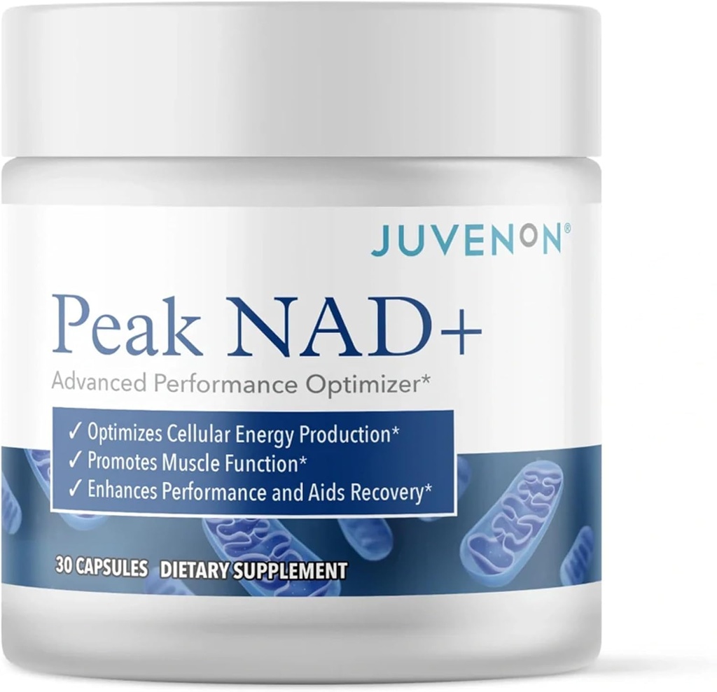 Juvenon Peak NAD+=1 Formule avancée de santé cellulaire et de régénération Niveaux, soutien de la vitalité cellulaire et promotion du renouveau naturel