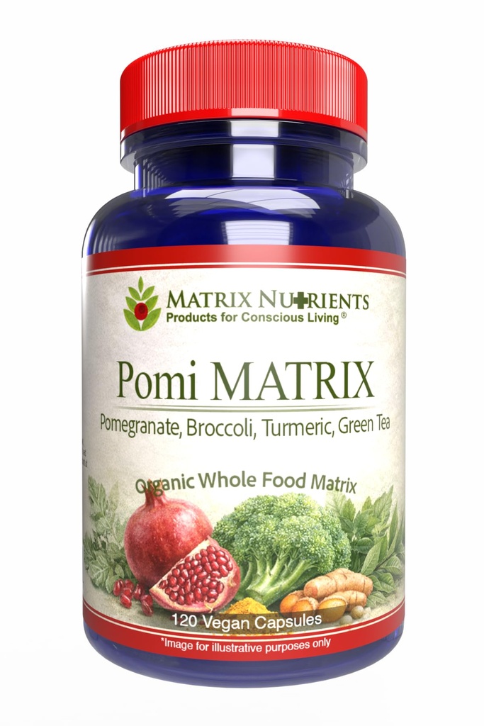 POMI Matrix - 10 Times Stronger Than The Competition! - Lower PSA Levels - See Our LAB Results! - 100% Natural Ingredients: Pomegranate, Green Tea, Turmeric, Broccoli - Vegan Capsules