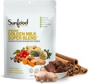 Sunfoods Golden Milk Super Blend - Superfood Golden Milk, Turmeric Powder, Superfood avec curcuma et gingembre, poivre noir, cannelle et cardamome, Turmeric Latte Powder, Vegan, USDA Organic - 6 oz
