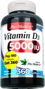 FITO MEDIC'S Lab - Vitamine d - 5000 UI de - Vitamine d3-360 Softgels - Vitamine d3 5000 iu - pour Bone, Dents, Muscles et Immune Soutien Santé, Ultra haute Absorption, Vitamine d3.