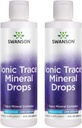 Swanson Concentrace Trace Mineral Drops 8oz-Complete Mineral Complex for Energy, Hydration, & Electrolyte Balance Over 72 High Absorption Ionic Minerals Such As Magnesium, Potassium, Calcium (2 Pack)