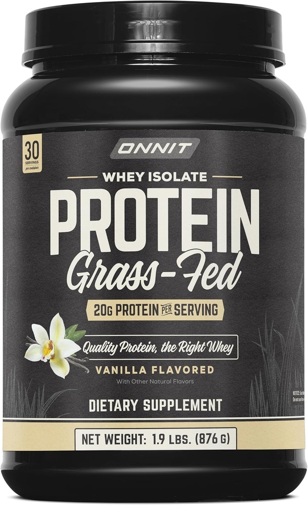 ONNIT Poudre de protéines oléagineuses, Vanilla Flavor, Poudre de protéines oléagineuses Supplément alimentaire pour soutenir le gain musculaire et la récupération d'entraînement, 30 portions par tub, 30,7 oz
