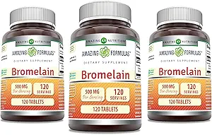 Formules étonnantes Bromelain 500 Mg Comprimés Suppléments de non-OGM