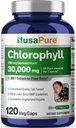 NusaPure Chlorophylle 200:1 Extrait, 150 mg Équivalent à 30 000 mg par gélule 120 Caps végétariens (non OGM, végétalien)