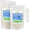 XPRS Nutra Taille 1 Capsules séparées en gélatine - 1000 capsules vides de comptage séparées dans des sacs - pilules vides claires pour le remplissage de supplément de bricolage