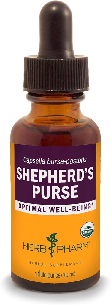 Herb Pharm Certified Bio Shepherd's Purse Liquid Extract, 1 Oz