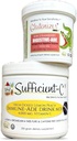 Sufficient-C 250 gram Lemon Peach Immune-ade Drink Mix & Glutenizer Force Plus Kiwi Strawberry Digestive-ade Drink Mix - Bundle Savings