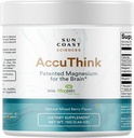 Sun Coast Science Sun Coast Sciences AccuThink - Breveté Magnésium Cerveau - 2.64oz Supplément Mémoire Cerveau Santé, Sommeil, Mood Boost - Supplément de soutien cognitif Magnésium Thréonate Vitamine C