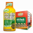 Vitamine Energy Immune+ Extra Strength Energy Shot Mango 48 Pack, 260mg Caféine naturelle, B-Vitamines, Citicoline, Thé vert, Immunity & Focus Support, Zéro sucre, Sans gluten 1,93 fl oz