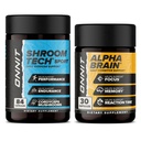 ONNIT Premium Alpha Brain Bundle - Supplément Cerveau Nootropique (30 comtes) pour Focus, Concentration et Mémoire + Shroom Tech Sport pour l'exercice, l'énergie et la performance cardiovasculaire (84 comtes)
