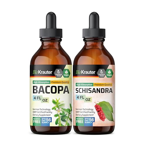 BIO KRAUTER Bacopa Teinture 4 Fl. Oz. & Schisandra Teinture 4 Fl. Oz.