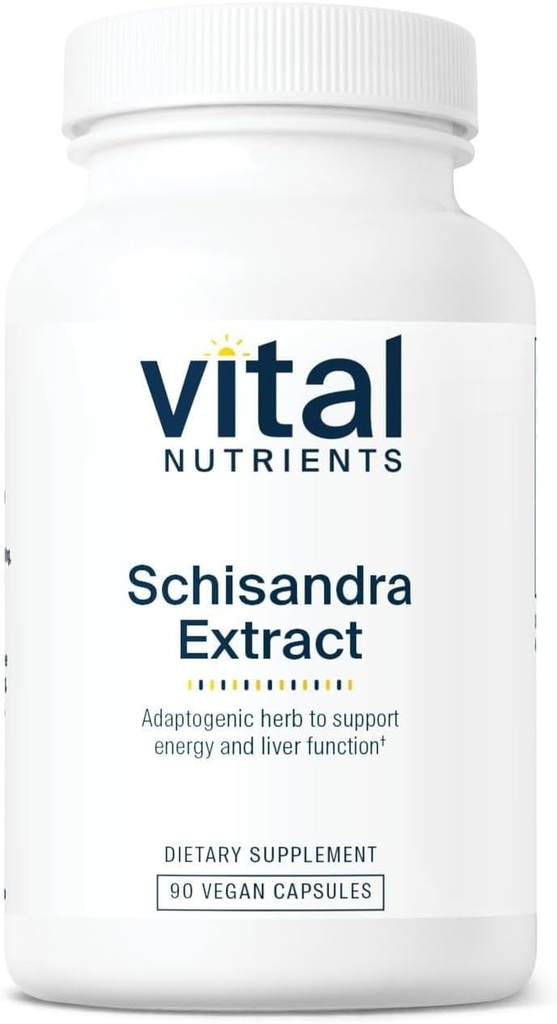 Nutriments vitaux - Extrait de Schisandra - Support hépatique, immunitaire, énergétique et d'endurance - 90 capsules végétariennes par bouteille - 1000 mg