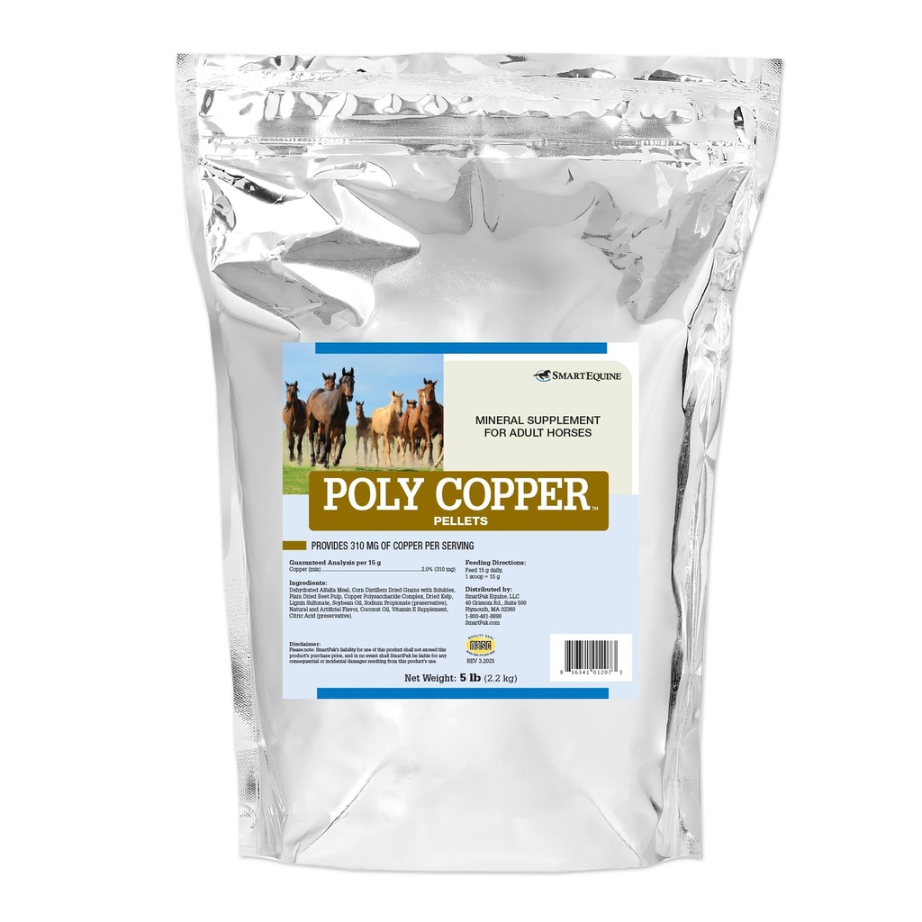 Pellets de cuivre poly Équine Suppléments en manteau pour la peau