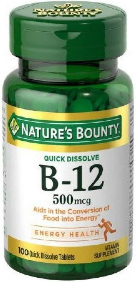 Nature's Bounty Vitamine B-12 500 mcg, 100 ea (paquet de 5)
