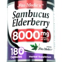 Lab - Elderberry - Sambucus Elderberry 8000 mg, 180 Capsules - Elderberry Capsules - Black Elderberry - Supplément de soutien immunitaire- Vitamines pour les femmes et les hommes, absorption ultra élevée