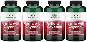 Ail Swanson avec Cayenne 200 Capsules (4 Pack)