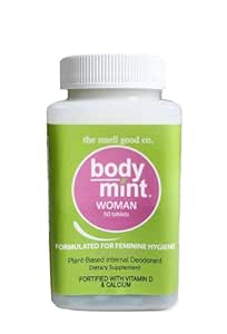 Femme à la menthe du corps: Supplément désodorisant en chlorophylle pour l'hygiène et la fraîcheur féminine du corps complet: désodorisant interne sans aluminium à base de plantes