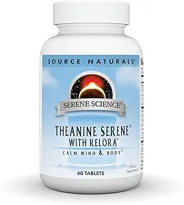 Source Naturals Serene Science Theanine Serene avec Relora - Calme esprit et corps - 60 comprimés