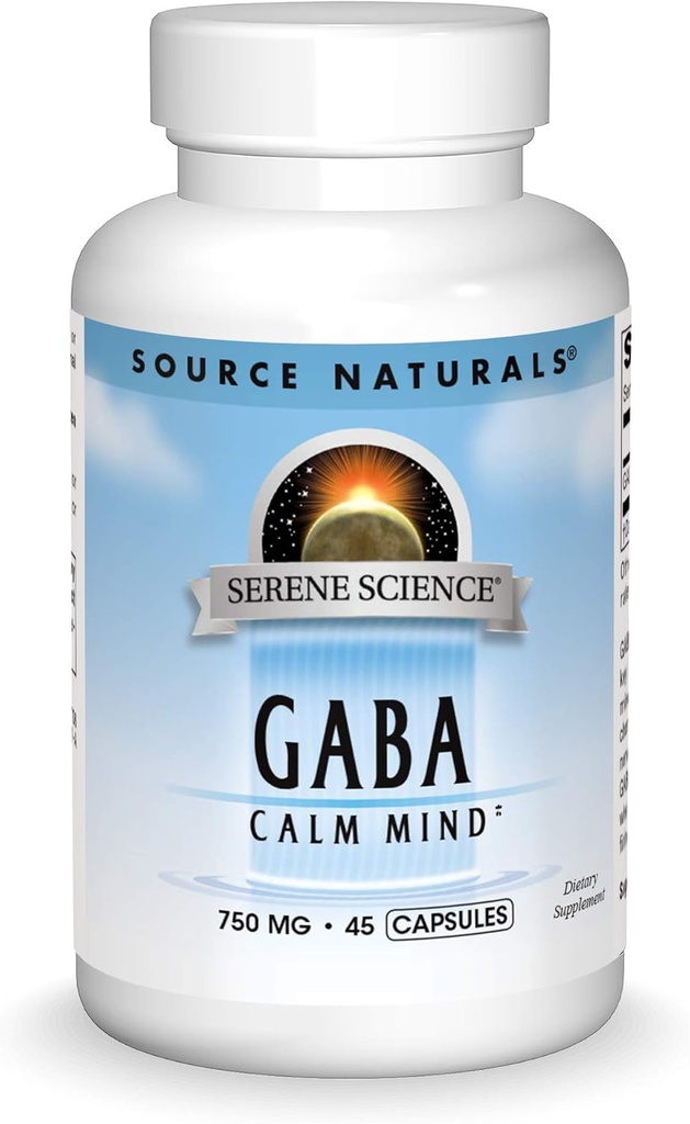 Source Naturals Serene Science GABA, for a Calm Mind, 750mg - 45 Capsules