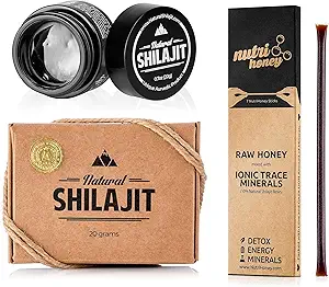 SHILAJIT NATUREL Résine - Supplément Shilajit de 20 grammes avec acide fulvic et minéraux traces et bâtons de miel Shilajit 7 Compte