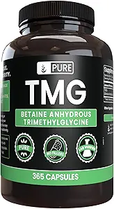 Ingrédients originaux purs TMG (365 Capsules) Pas de Magnésium ou de Rice Filters, Toujours Pure, Verified Lab