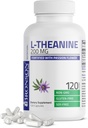 Bronson L-Theanine 200mg (Double-Strength) avec Fleur de Passion Herbe, Supplément de gestion du stress sans gluten sans OGM, 120 Capsules