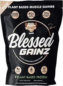 Gainz en poudre de protéines véganes - 40g de poudre de protéines à base de plantes - Remplacement des repas avec de la poudre de protéines de pois - Secouer de protéines véganes - 40 portions (Vanilla Cinnamon Swirl)