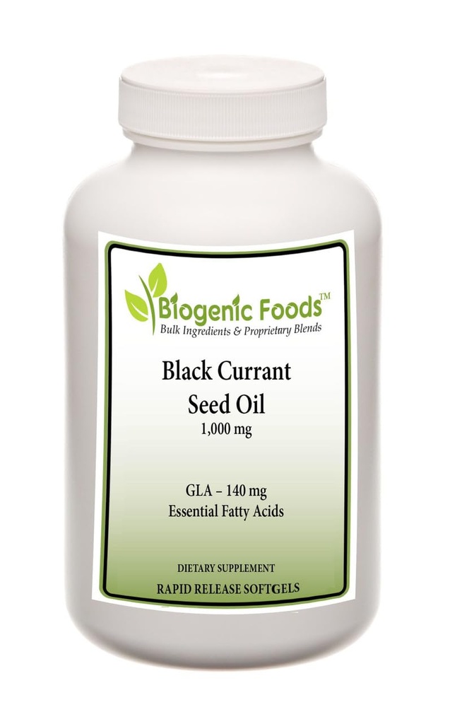 Huile de graines de groseille noire - acide gras essentiel 140 mg de GLA naturel - 1 000 mg