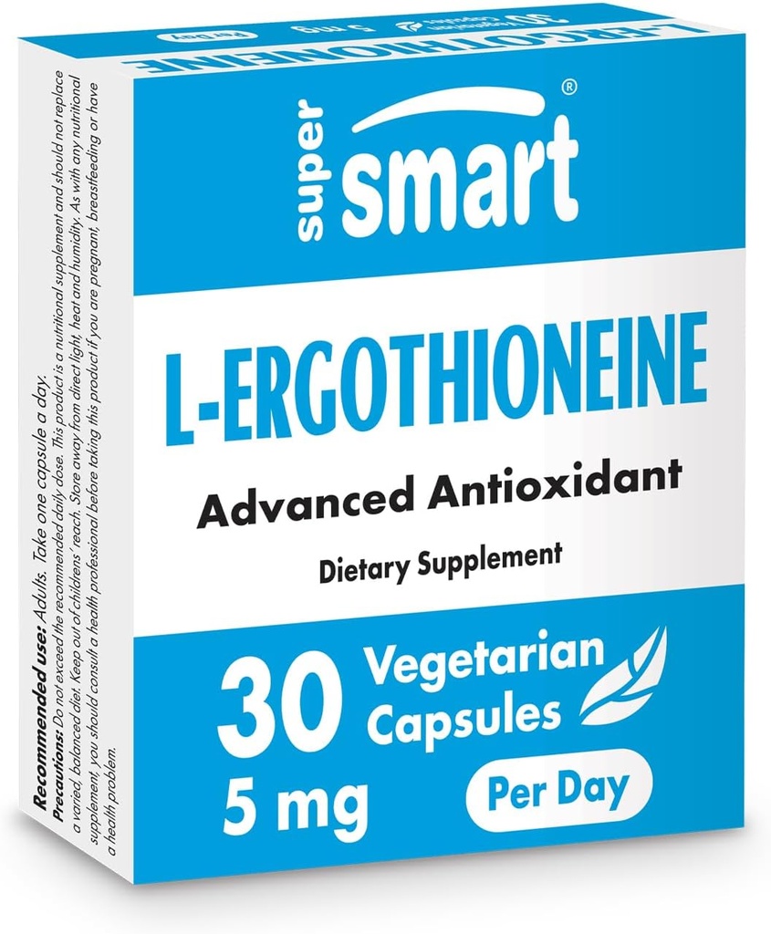 Supplément supersmart L-Ergothioneine 5mg par jour (antioxydant avancé)