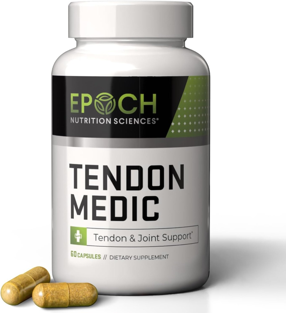 Supplément de soutien à l'articulation et au tendon Tendon – Formule de mobilité et de flexibilité – Capsules naturelles non OGM pour soulager la douleur articulaire, la tendonite, l'arthrite et la récupération musculaire – 60 capsules