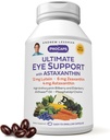 ANDREW LESSMAN Ultimate Eye Support with Astaxanthin 180 Softgels - 12mg Lutein, 6mg Zeaxanthin, 4mg Astaxanthin, Bilberry. Éléments nutritifs clés pour appuyer la santé oculaire, promouvoir une vision saine. Aucun additif