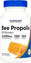 Nutricost Abeille Propolis 10:1 Extrait 5 000mg équivalent, 120 Capsules - Sans gluten, non-OGM, supplément alimentaire végétarien, à partir de 500mg de 10:1 Extrait