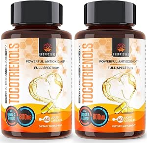Kroppssund Tocotrienols 800mg Supplément Riche en Tocotrienols Vitamine E