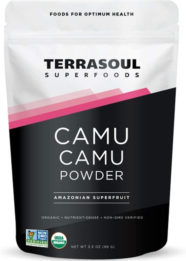 Terrasoul Superfoods Bio Camu Camu Poudre, 7 Oz (2 packs) - Raw.