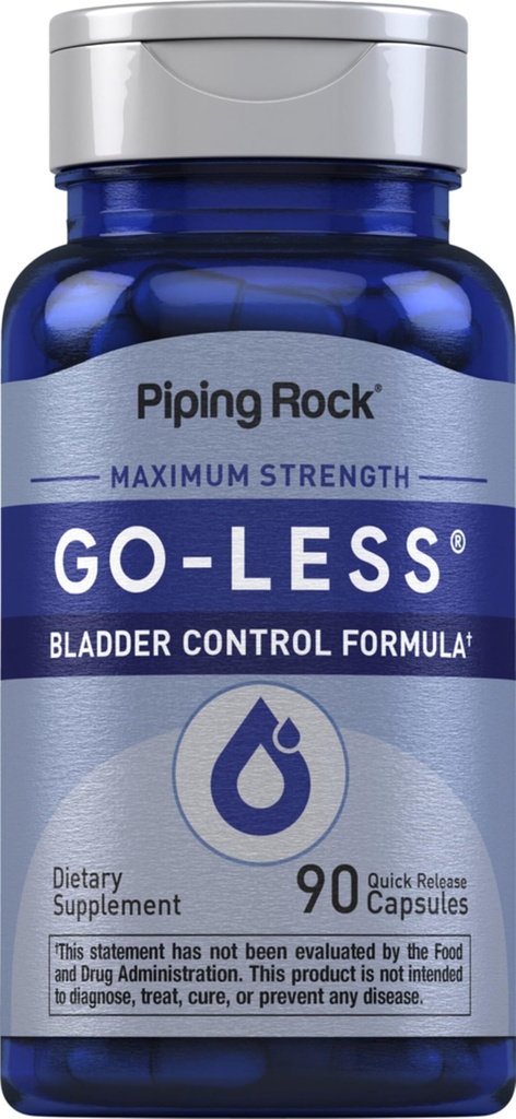 Piping Rock Bladder Control Pills for Women and Men | 90 Capsules | Maximum Strength Formula | Pumpkin Seed Extract | Non-GMO, Gluten Free Supplement
