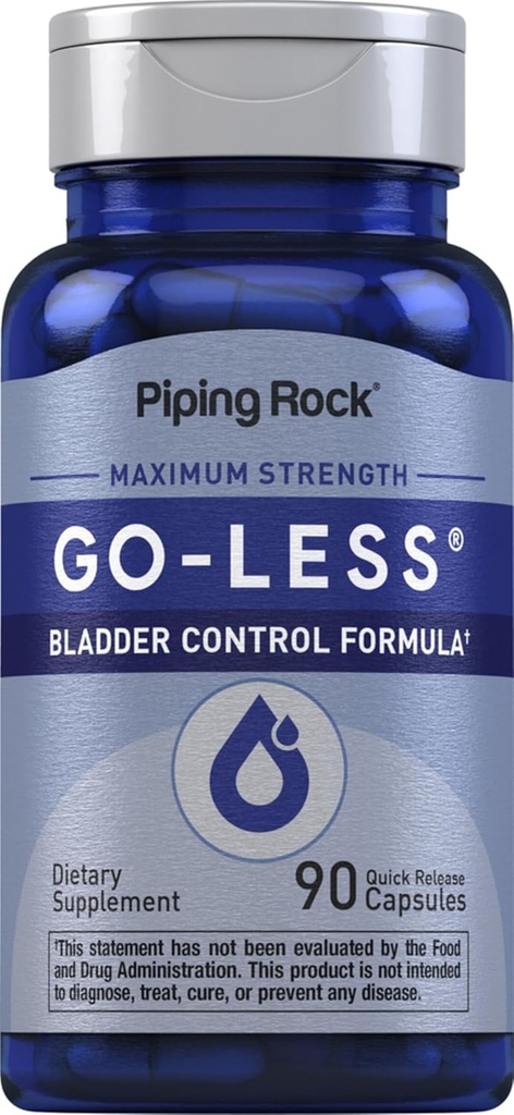 Piping Rock Bladder Control Pills for Women and Men | 90 Capsules | Maximum Strength Formula | Pumpkin Seed Extract | Non-GMO, Gluten Free Supplement