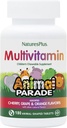 NaturesPlus Animal Parade Children's Chewable Multivitamin - 180 comprimés en forme d'animal, boîte de 3 - Saveurs naturelles assorties - Vegan, sans gluten - 270 Total des portions