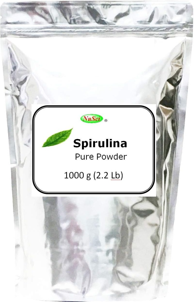Poudre de spiruline biologique 1000g (1,0Kg, 2,2 lb) en vrac pur frais OGM Non irradié