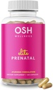 Ayurvedic Elite Prenatal Vitamins with Folate, Choline, Iron, Iodine & more | Made in USA | Optimal Bioavailability | Supports Baby's Growth and Brain Development | 30 Day Supply - OSH Wellness