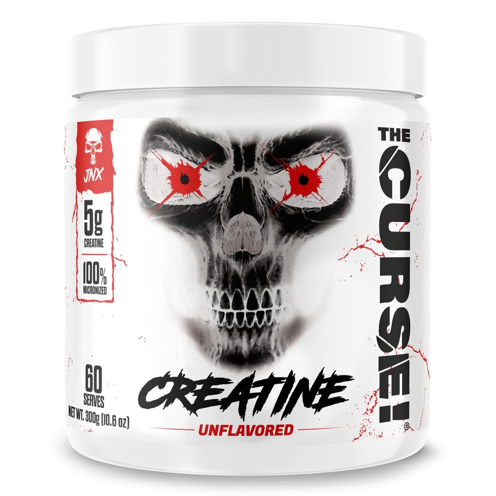 JNX SPORTS La Malédiction ! Poudre monohydratée de créatine 60 portions de crème micronisée pure 5g par portion de 300g - 10,6 Ounce