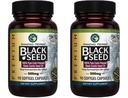 Amazing Herbs Premium Capsules d'huile de graines noires - sans gluten, sans OGM, Nigella pressée à froid Sativa aide à la santé digestive, le soutien immunitaire, la fonction cérébrale - 90 comte, 500mg (paquet de 2)