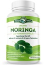 PURA VIDA MORINGA Capsules Poudre de Moringa d'origine unique Organique. Pure Moringa Leaf. Énergie, métabolisme et soutien immunitaire.